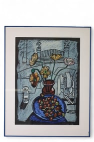 MID CENTURY MODERN FLORAL STILL LIFE