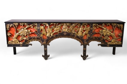CARVED CHINESE STYLE HALL TABLE