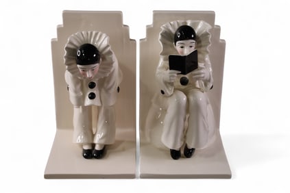 PAIR OF JESTER BOOKENDS