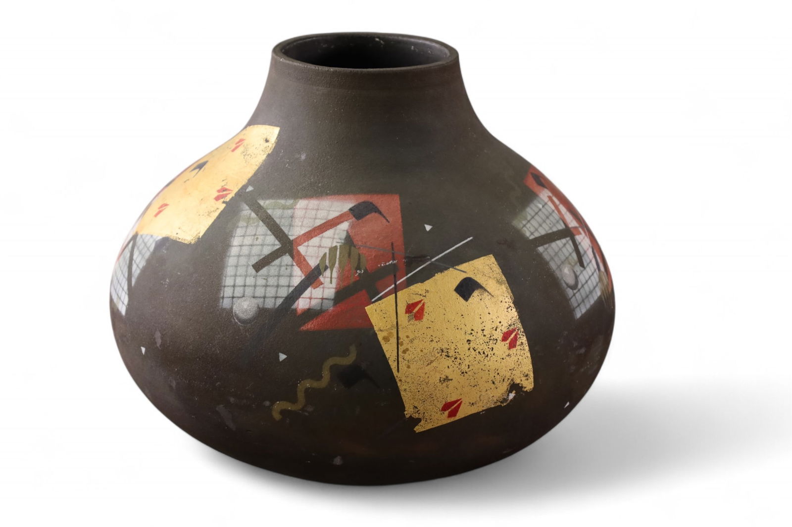 ARTIST SIGNED POTTERY VASE (1 of 3)