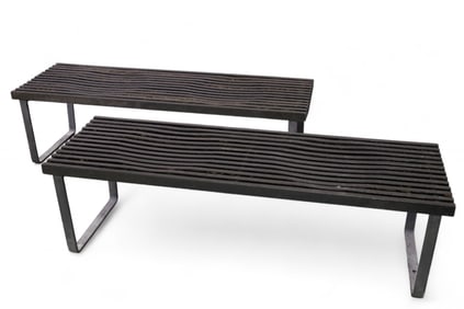 PAIR OF MID CENTURY MODERN STYLE BENCHES