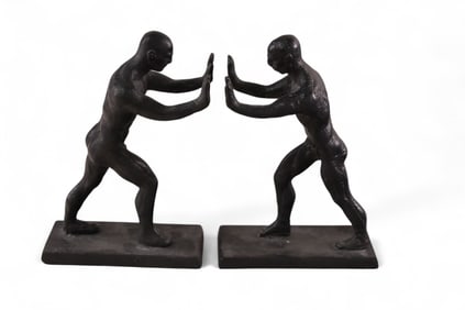 PAIR OF FIGURAL BOOKENDS