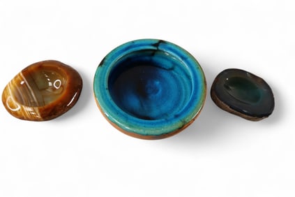 3 MID CENTURY TABLE ITEMS