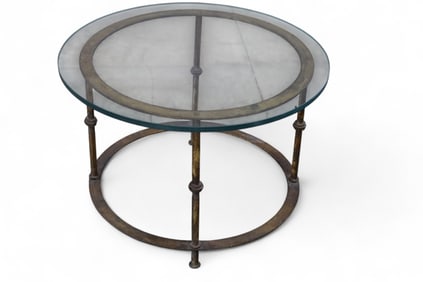 GLASS TOP SIDE TABLE