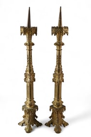 PAIR OF CANDLE PRICKETS