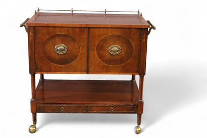 INLAID MAHOGANY CELLARETTE