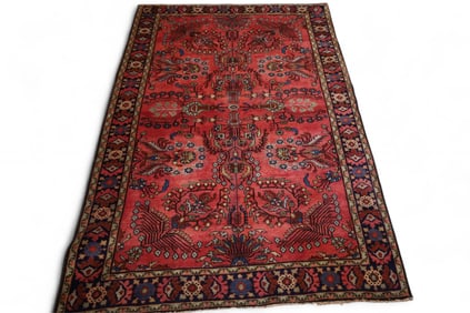 APPROX 6' 8" x 4' 7" HANDMADE WOOL RUG