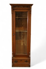 SINGLE DOOR AMERICAN OAK CABINET