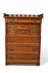 VICTORIAN SIDE LOCK HIGHBOY