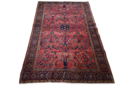 APPROX 6' 6" x 4' 3" HANDMADE WOOL RUG