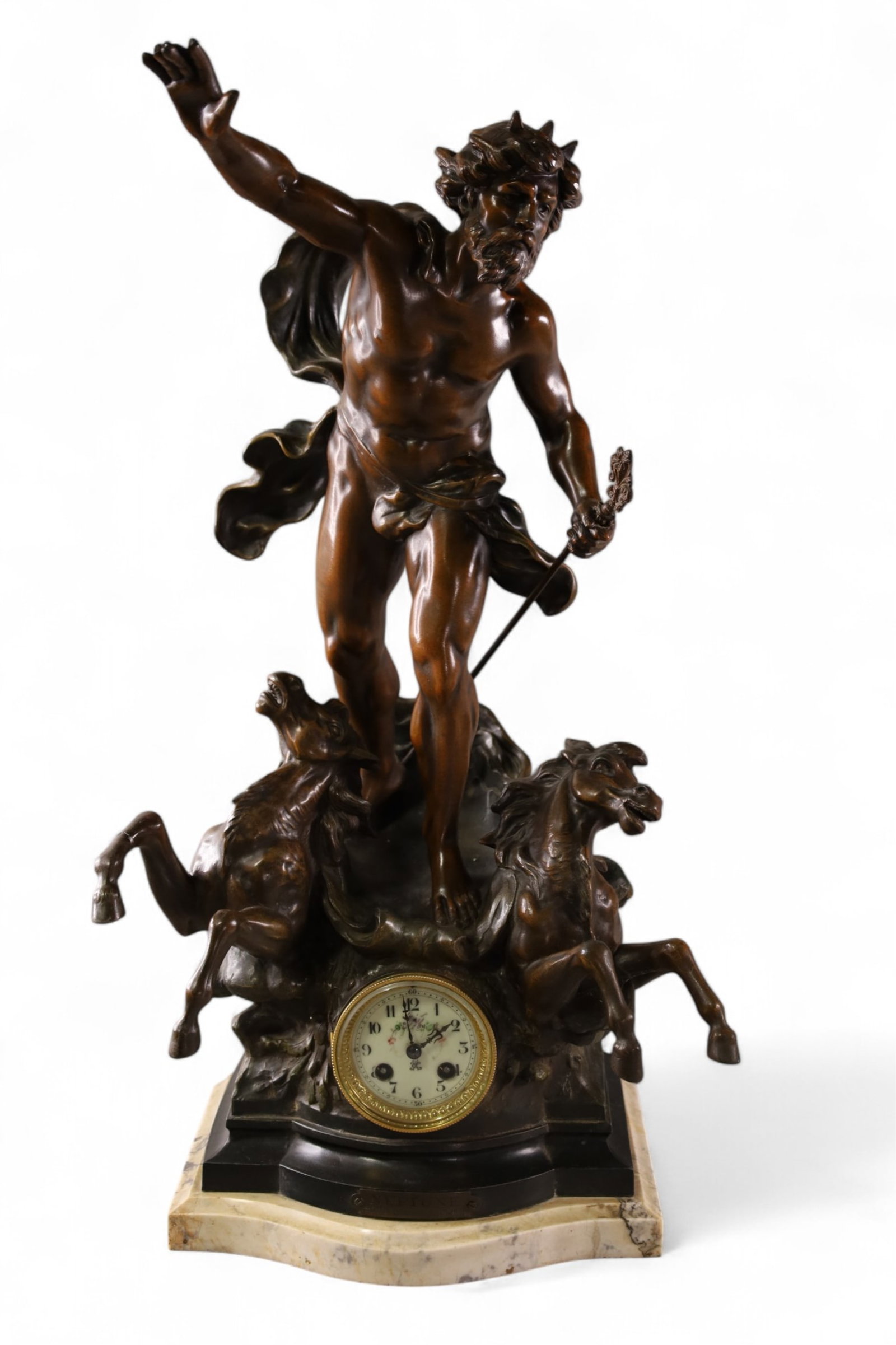 LARGE FIGURAL CLOCK (1 of 6)