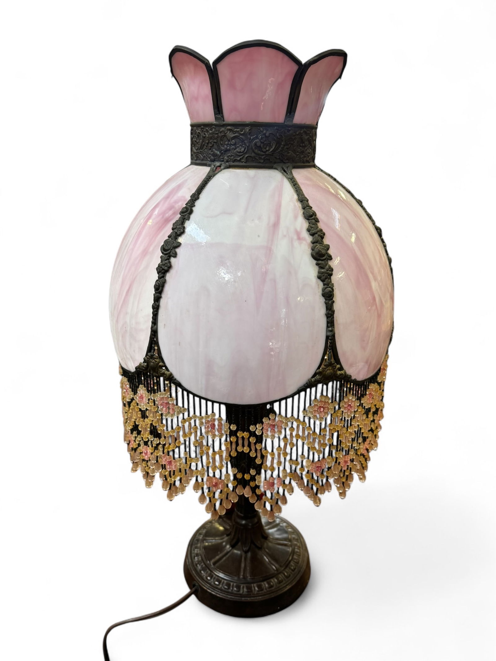 SLAG GLASS LAMP (1 of 4)