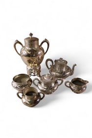 VICTORIAN SILVERPLATED TEA SET