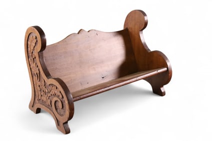 CARVED WOODEN BOOK RACK