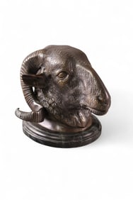 BRONZE RAM FIGURE