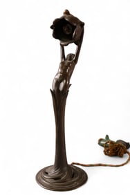 SIGNED K. PERL ART NOUVEAU TABLE LAMP