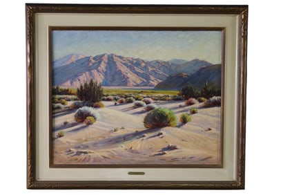 PAUL GRIMM DESERT LANDSCAPE OIL PAINTING