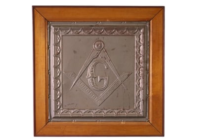 ANTIQUE MASONIC CEILING PANEL