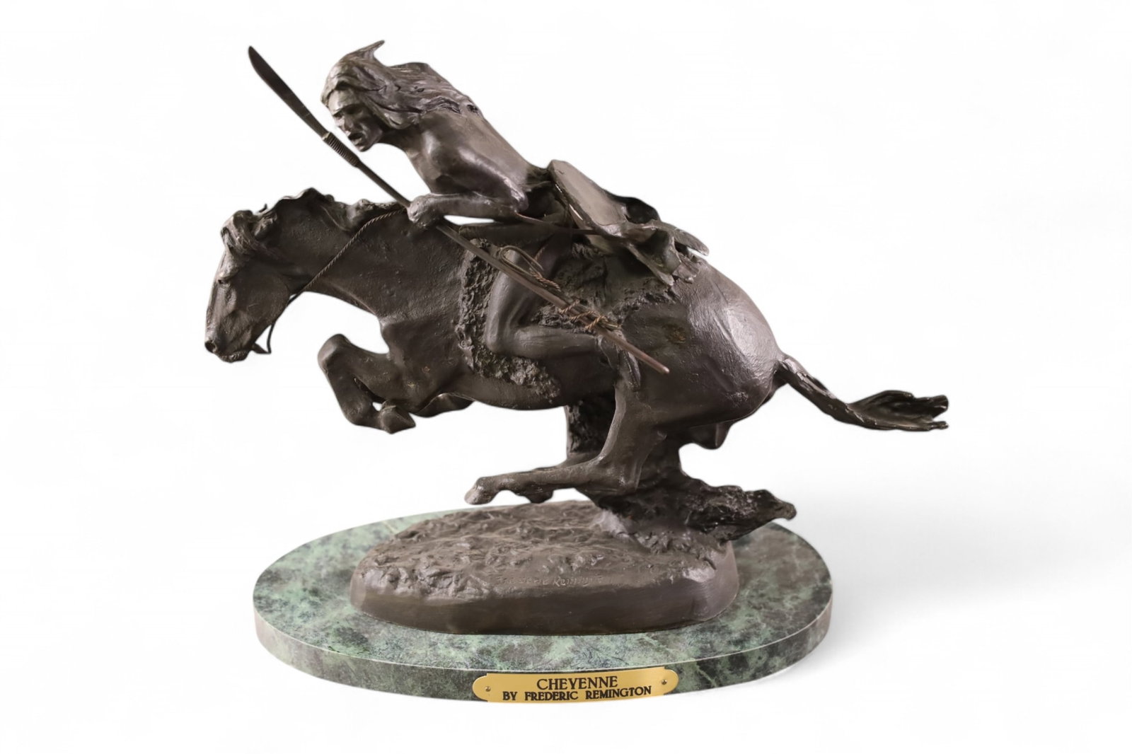 SMALL FREDERIC REMINGTON RECAST BRONZE (1 of 3)
