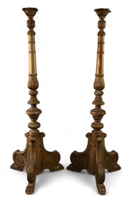 PAIR OF TALL CANDLE STANDS
