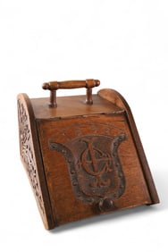 OAK COAL SCUTTLE