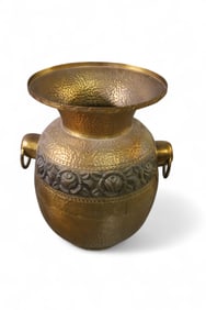 LARGE BRASS FLOOR VASE