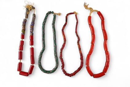 4 NATIVE AMERICAN TRADE BEADS
