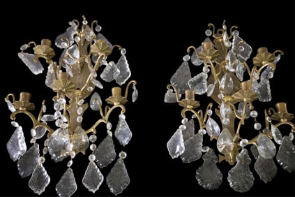 CRYSTAL PRISM CANDLE SCONCES