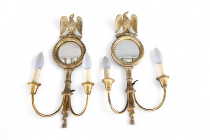 PAIR OF WALL SCONCES