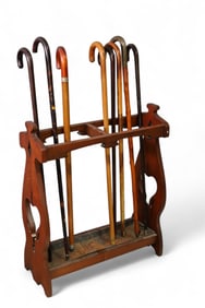 UMBRELLA STAND WITH WALKING STICKS