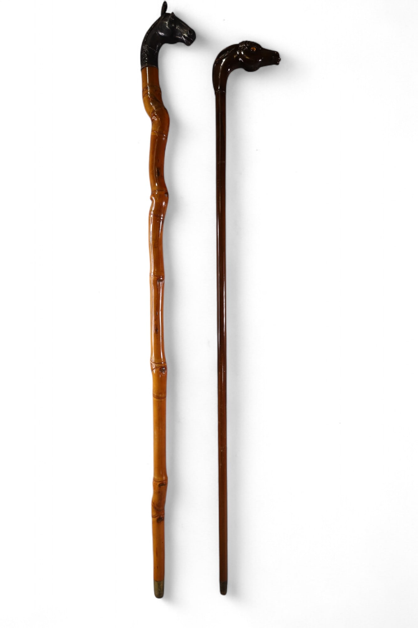 2 HORSE HEAD WALKING STICKS (1 of 4)