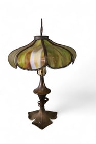 SLAG GLASS TABLE LAMP