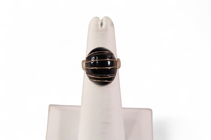 14K GOLD & ONYX RING
