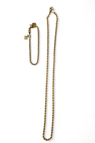 14K GOLD NECKLACE & BRACELET