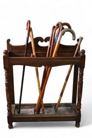 UMBRELLA STAND WITH WALKING STICKS