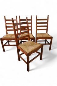 SET OF 4 OAK SIDE CHAIRS