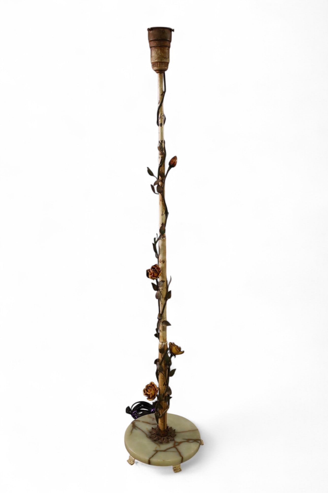 METAL FLORAL FLOOR LAMP (1 of 2)