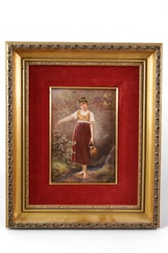 GERMAN HAND PAINTED PLAQUE