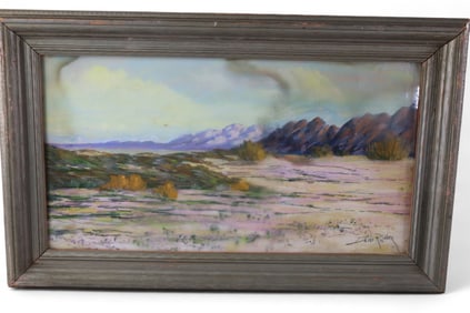 DAVID LINDER DESERT LANDSCAPE PASTEL