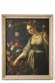 LARGE 19TH CENTURY OIL PAINTING