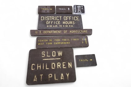 COLLECTION OF FORESTRY SIGNS