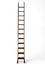 ANTIQUE LIBRARY LADDER
