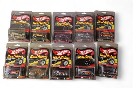 10 REAL RIDERS HOT WHEELS