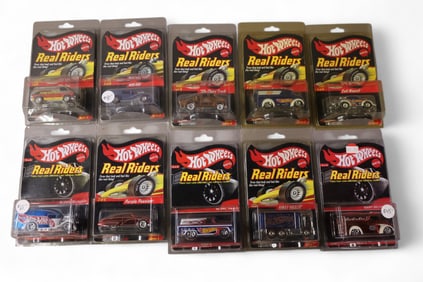 10 REAL RIDERS HOT WHEELS