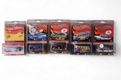 5 RED LINE CLUB HOT WHEELS