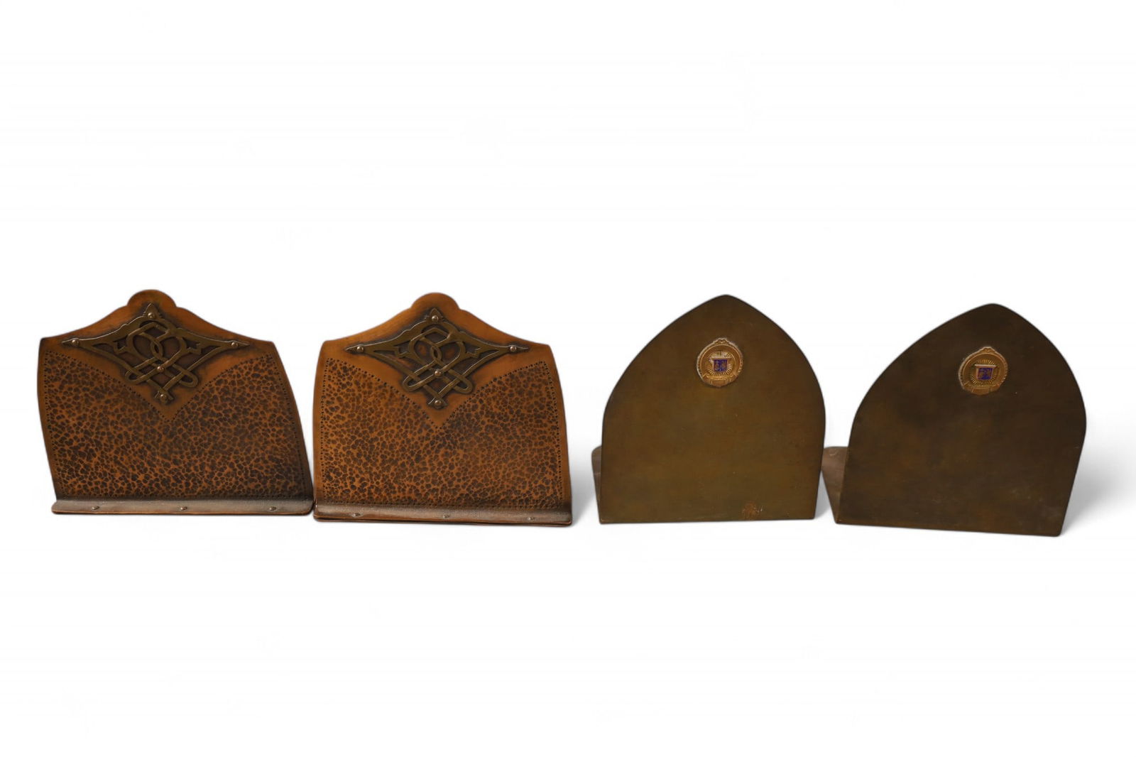 2 PAIRS OF ARTS & CRAFTS BOOKENDS (1 of 3)