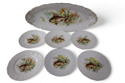 PORCELAIN FISH SET