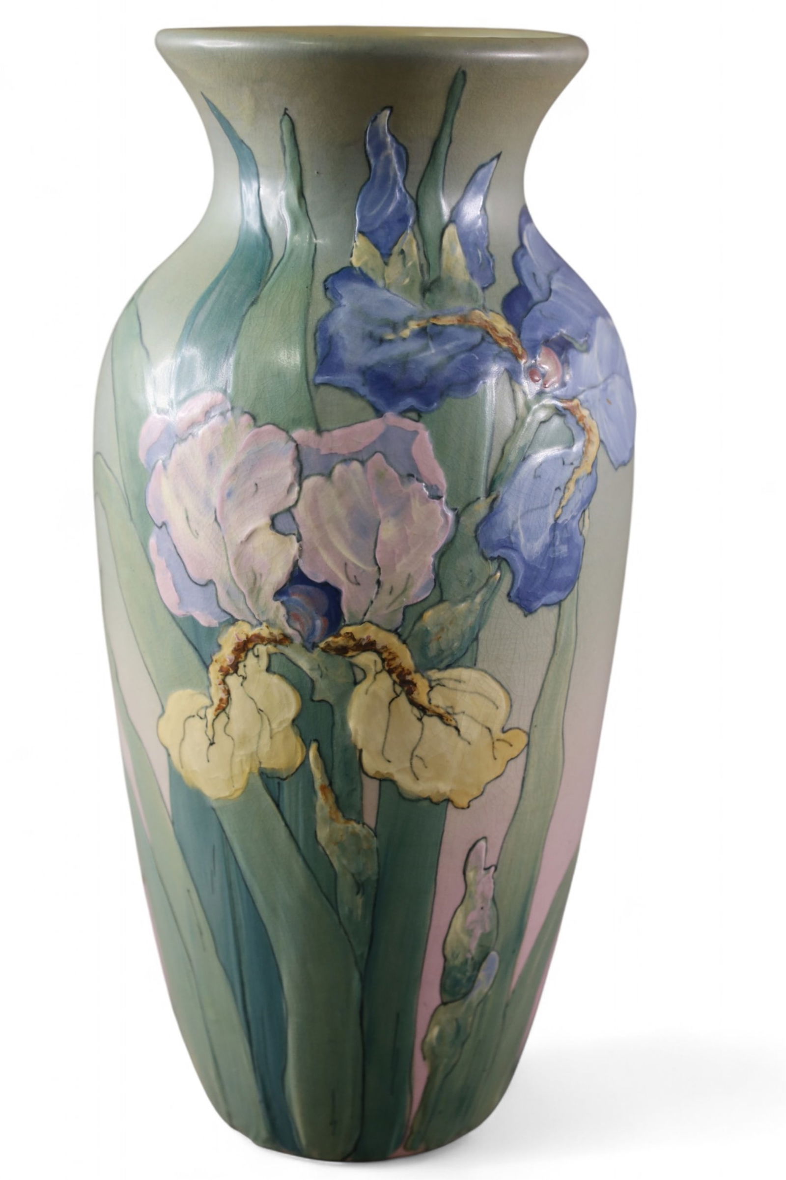 HUGE WELLER HUDSON VASE (1 of 5)