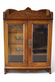 ANTIQUE OAK HUMIDOR CABINET