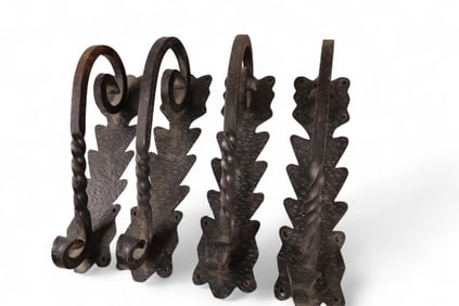 4 SPANISH STYLE IRON HANDLES